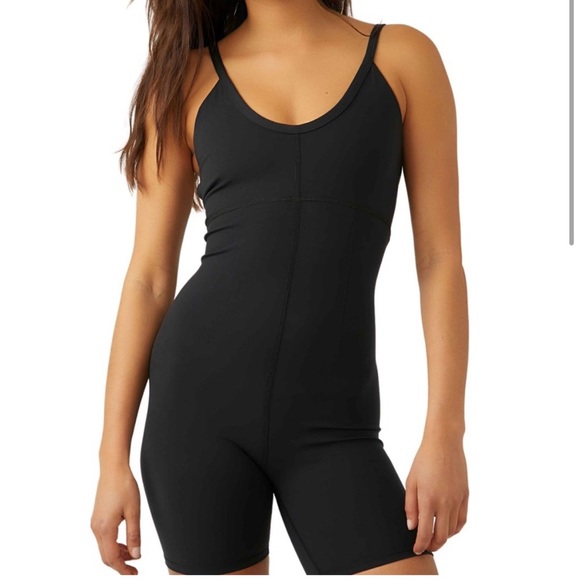 FP Movement by Free People All Start Runsie Black Bodysuit Shorts Size XS/S - Picture 1 of 10